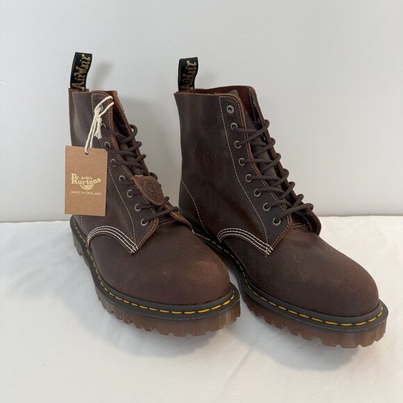 Dr. Martens 1460 Wax Commander Leather Lace Up Boot  Brown SZ 13 NEW - Picture 8 of 10